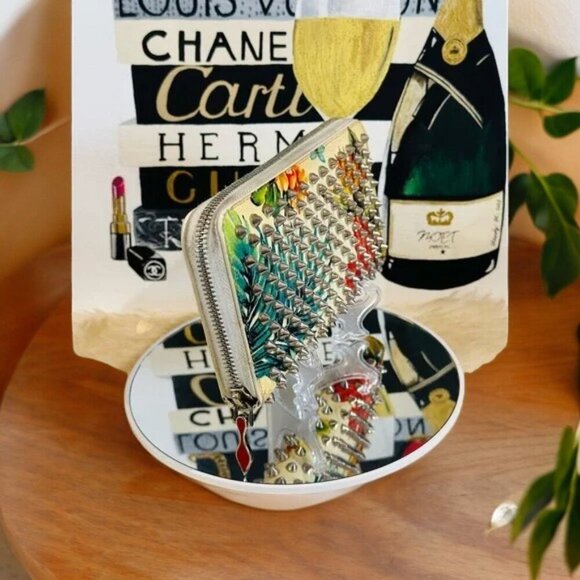 Christian Louboutin Panettone Studded Flower Long Zippy Wallet - Picture 4 of 10